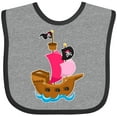 thumbnail image 3 of Inktastic Pirate Ship Girls Baby Bib, 3 of 4