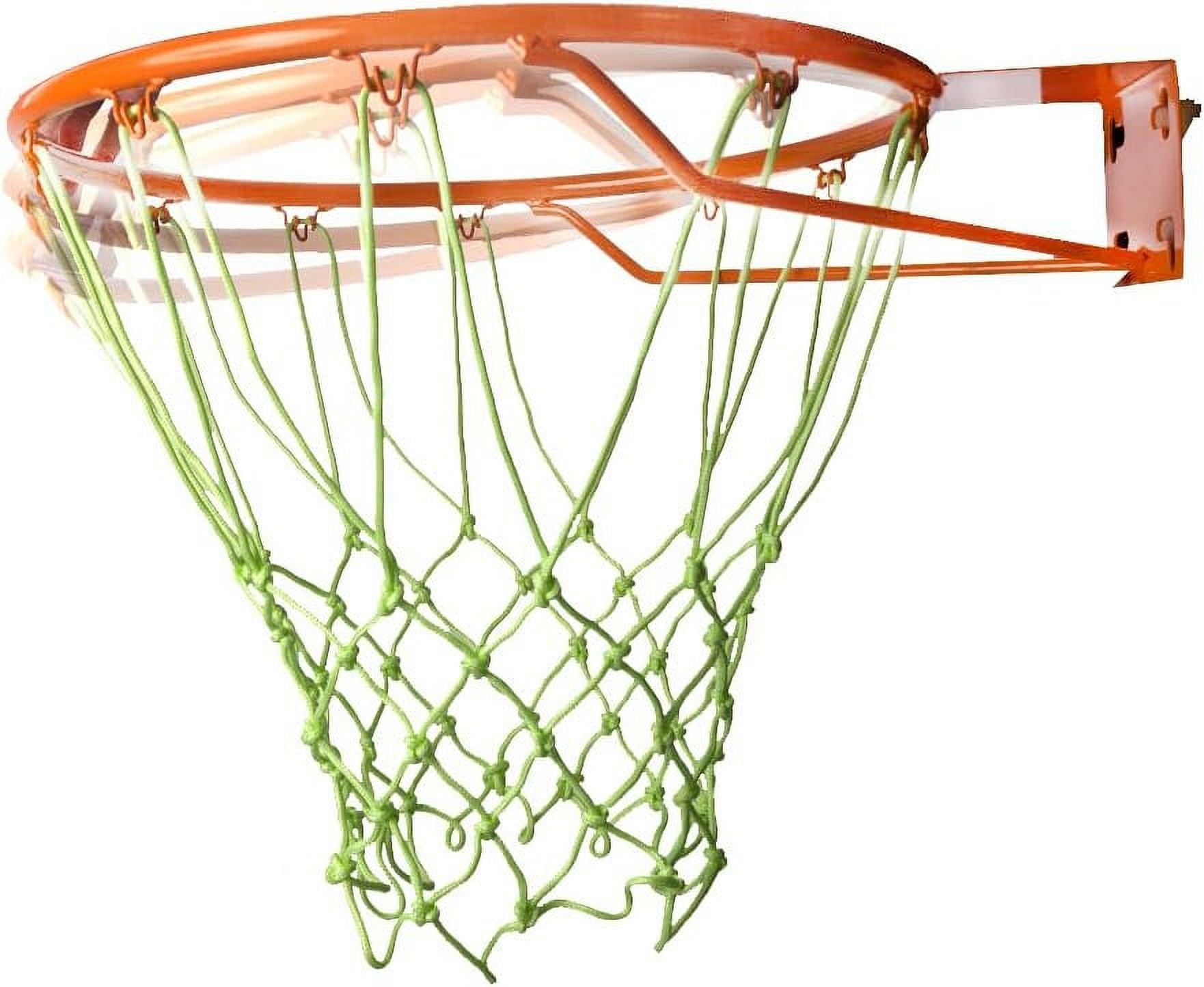 THUNDERBAY 18 inch Standard Simple Basketball Rim for Replacement or Garage Mount with All Weather Net
