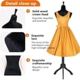 thumbnail image 4 of YRLLENSDAN 59-67 Inch Mannequin Body Dress Mannequin with Stand Height Adjustable Sewing Mannequin Female Mannequin Full Body Dress Forms Dress Form Mannequin for Sewing Mannequin Torso Female, Black, 4 of 7
