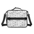 thumbnail image 2 of Game Controller White Pattern Insulated Lunch Bag with Shoulder Strap and Bottle Holder,Bento School Lunch Bag Box,11x9.5x3.5 Inches, 2 of 5