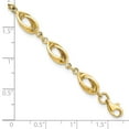 thumbnail image 3 of Auriga Fine Jewelry 14K Yellow Gold Fancy Link Bracelet 7.5 inch for Women (L- 7.5inch, W- 8mm), 3 of 6