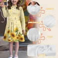 thumbnail image 6 of DISNIMO Sunflower Dress for Girls Music Note Dresses Kid Dress Long Sleeve Girls Casual Long Sleeve Dresses Size 9-10 Childrens Skater Dress Kids Midi Dresses Girls Swing Dress Girls Clothing, 6 of 7