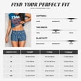 thumbnail image 5 of Fuzoiu Blue Flowers Print Women's Workout Shorts,Workout Biker Shorts Women,Exercise Fitness Shorts,Scrunch Short, Athletic Shorts for Gym Yoga Running Sport Active-Small, 5 of 8