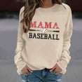 thumbnail image 1 of Uootdi Hauts Boho pour Femmes Col Rond Mama Imprimé Baseball Rassemblements Sportifs Usage Quotidien Chandails en Molleton Confortables Cardigans Cadeau, 1 of 5