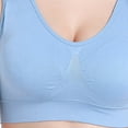 thumbnail image 4 of Lace Nursing Bra Women Fashion No Underwire Wireless Yoga Sports Bra V-Neck Lightly Lined Bra Feature Hook and Eye Closure Push-up Bra Style Y-180 , Blue-c XXL, 4 of 4