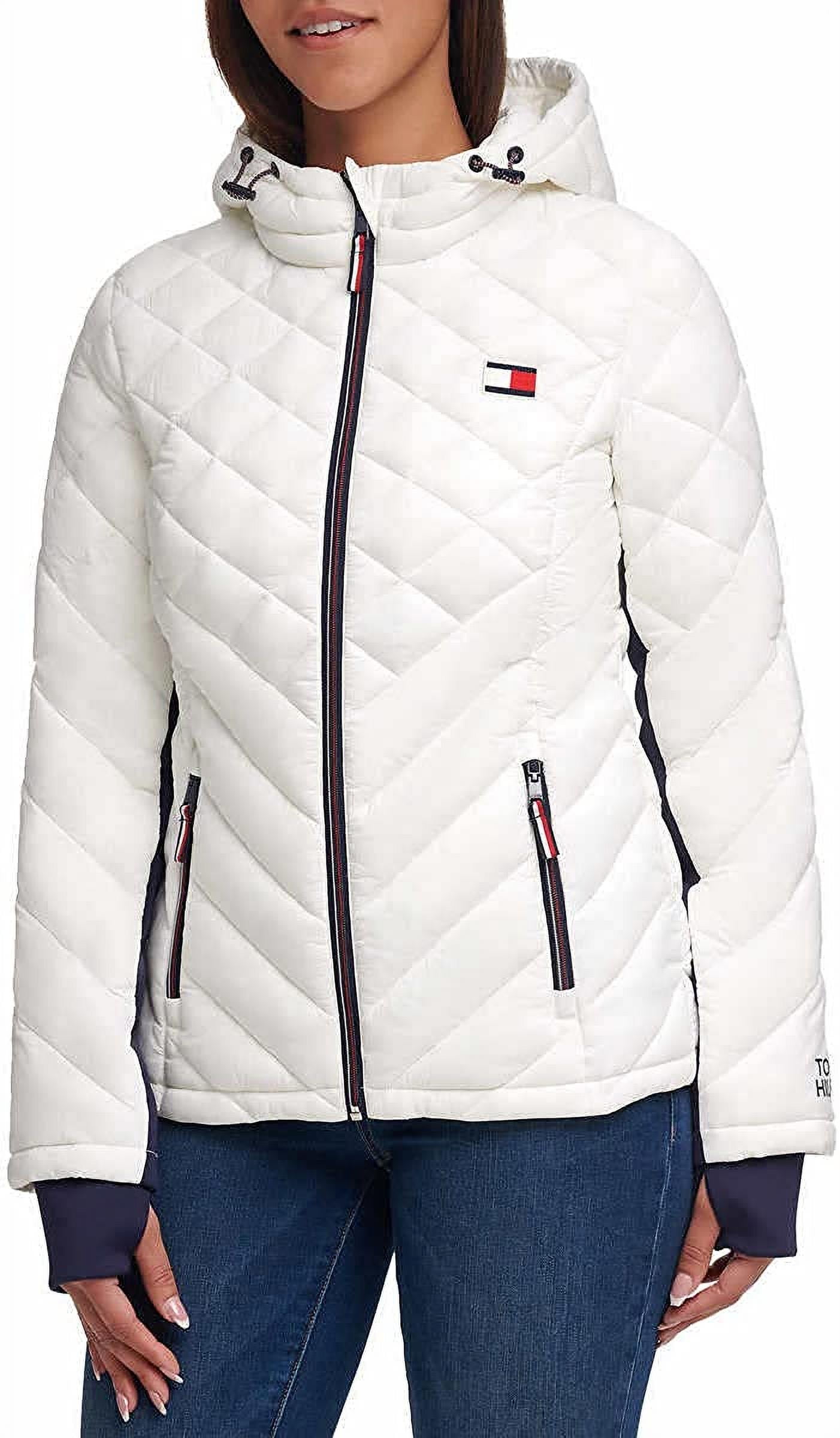 Lily kandidatgrad skridtlængde Tommy Hilfiger Womens Packable Hooded Puffer Jacket Size: XSmall, Color:  White - Walmart.com