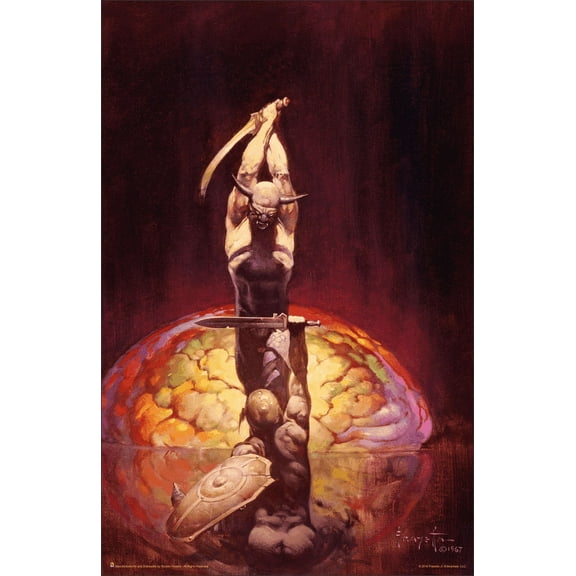 The Brain by Frank Frazetta Art Print Mini Poster - Laminated 11.5" x 17.5"