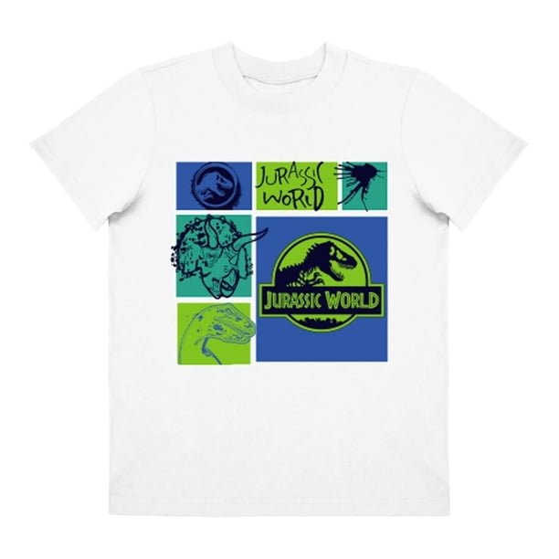 Playera Para Niño Jurassic World Jurassic World Cuello Redondo Manga Corta Talla 4 Blanco