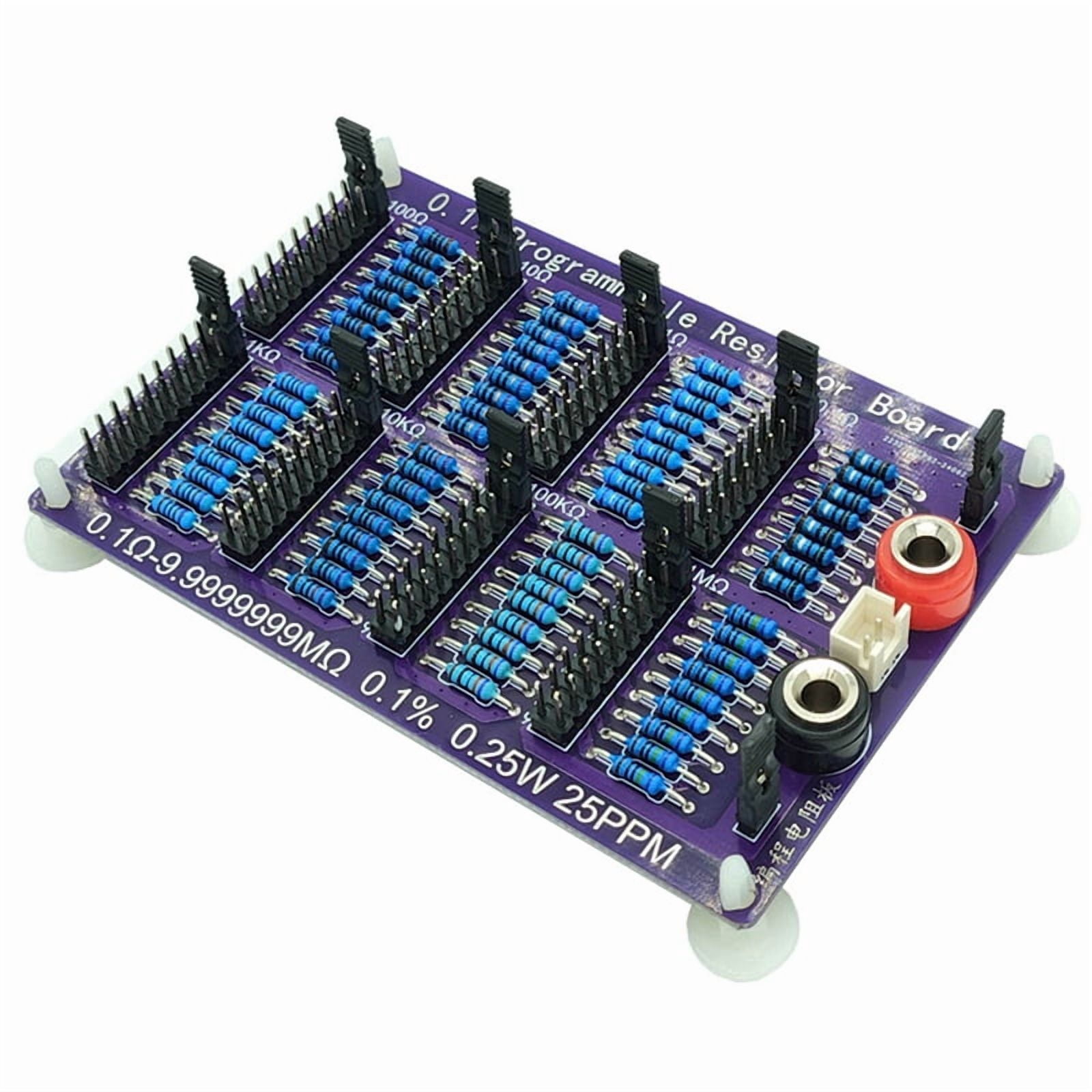 2X 0.1Ω-9.9999999MΩ 0.1% 0.25W 25PPM Programmable Resistor Board Resistance Tolerance 0.1% High  8-Segment