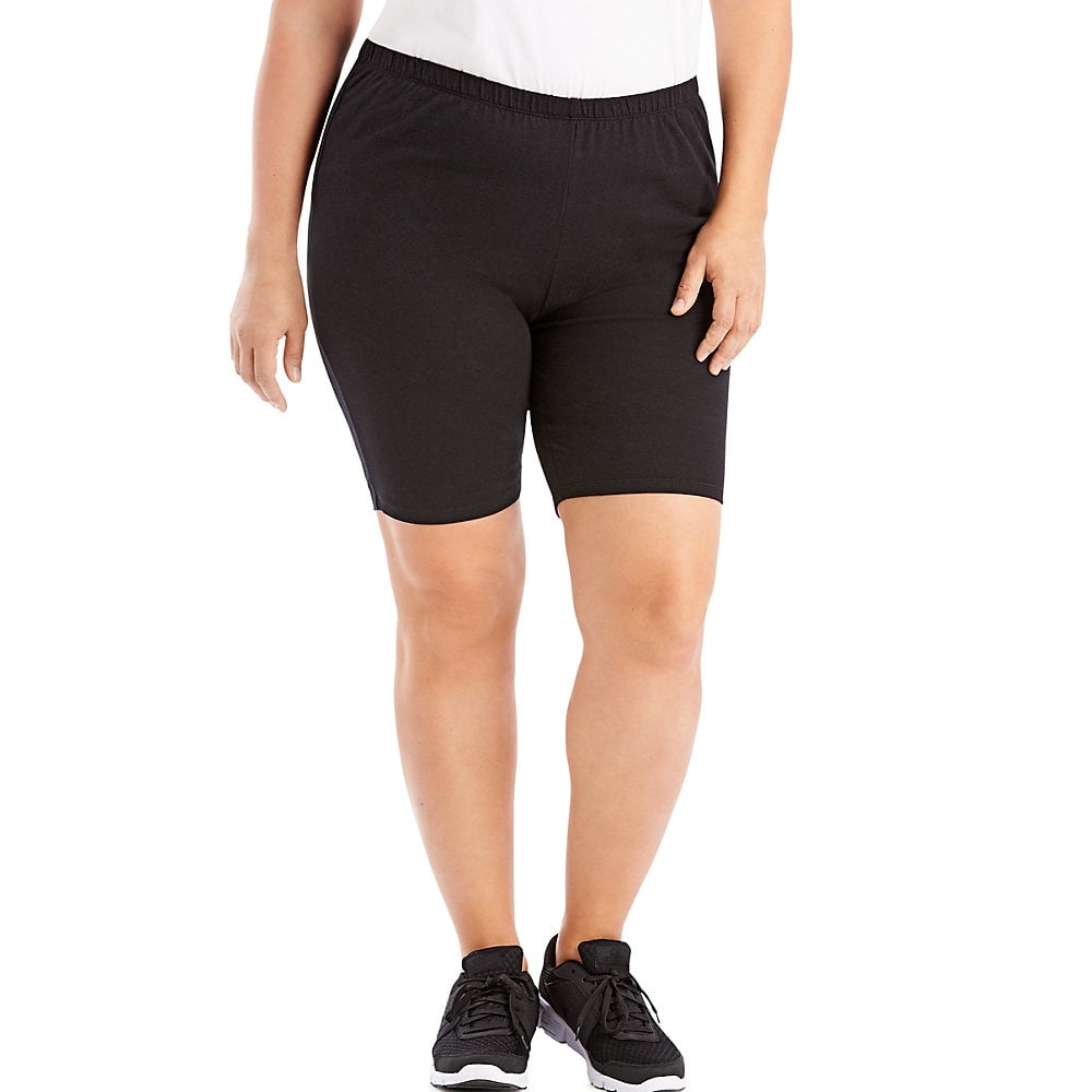 ladies black cotton cycling shorts