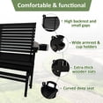 thumbnail image 5 of Fortune Candy Outdoor Wood Glider with High Roll Back and Cup Holders, Heavy Duty 800 lbs, Black, 5 of 8