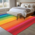 thumbnail image 5 of Colors Striped Large Area Rugs 6x9 ft Rainbows Gradients Yellow Red Abstract Washable Rug Non Slip Indoor Carpet Absorbent Floor Mat for Living Room Bedroom Dining Room, 5 of 9