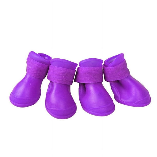 Botas Impermebles de Silicona para Perros, Zapatos de Lluvia Suaves antideslizantes para Perros, Cachorros, Zapatos Antideslizantes Impermeables para mascotas