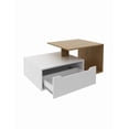 thumbnail image 4 of Mesa de Centro Con 1 Cajón Moderna Color Almendra-Blanco, 4 of 5