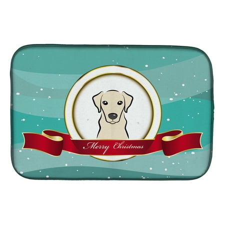

Caroline s Treasures Yellow Labrador Merry Christmas Dish Drying Mat