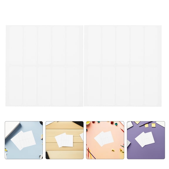 Alasum No-Iron White Clothing Labels, PVC Laundry Tags, 12 Sheets for Easy Fabric Identification