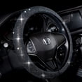 thumbnail image 1 of Funda para volante Bling Bling JAMW Crystal Diamond Sparkling Protector Universal Fit 15' negro con diamante blanco tamaño estándar 14' 1/2-15' 1/4 Sencillez, 1 of 5