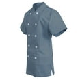 thumbnail image 2 of Women's Chef Coat Short Sleeve Chef Shirt Cook Coat Barista Baker Uniform Restaurant Clothes Barista Shirt, 2 of 3
