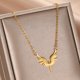 thumbnail image 1 of Stainless Steel Love Heart Necklace For Women 2023 New Trendy Lip Chain Simple Pendant Necklace Jewelry Gift Wholesalers, 1 of 5