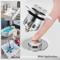thumbnail image 5 of Luxtrada Waterproof Bathroom Sink Plug Stopper Wash Basin Core Bounce Pop Up Drain Filter for 1.39-1.57 Inches Drain Hole, 5 of 8