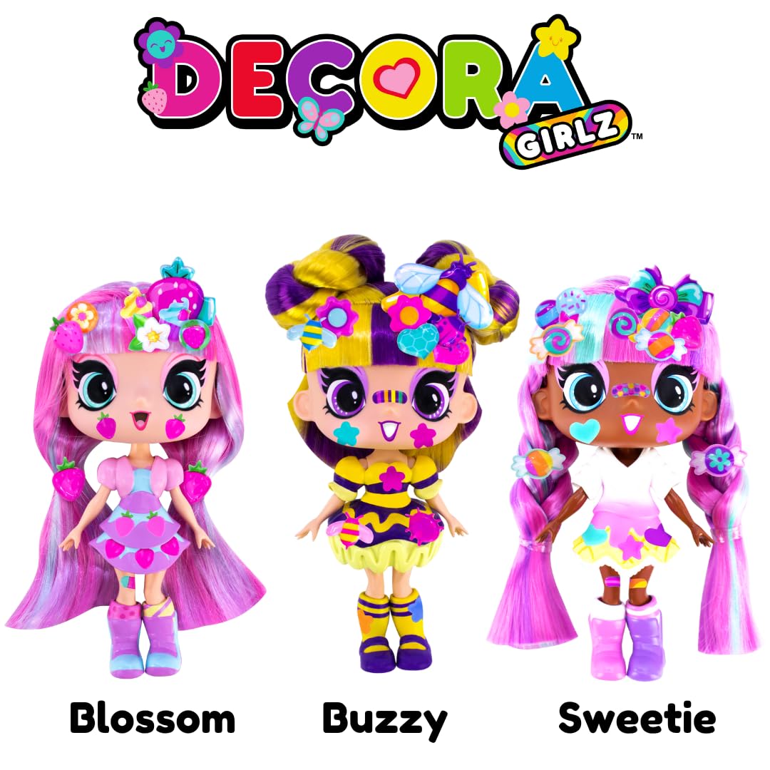 Decora Girlz Series 1  Blossom, Buzzy & Sweetie Mini Doll 3-Pack