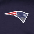 thumbnail image 4 of Men's Profile Navy New England Patriots Big & Tall Fleece Quarter-Zip Jacket, 4 of 4