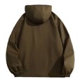 thumbnail image 2 of Fengqque Men's Outdoor Waterproof Jacket Lightweight Windproof Rainproof Outdoor Jacket Sports Windbreaker Suit Hooded Coat Youth Sports Long Windbreaker Middle-aged Business Jacket, 2 of 3