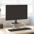 thumbnail image 4 of vidaXL Monitor Stand White 15.7"x13.8"x3.1" Tempered Glass and Metal, 4 of 8
