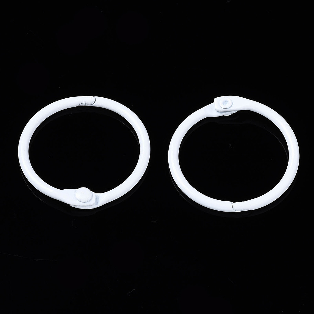 500 pc Spray Painted Iron Split Key Rings Ring White 30x4mm