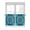 Blue Teal White, variant on Tier Curtains 45 Inches Long, Teal Blue Boho Window Treatment Curtain Drapes, Retro White Rustic Flower Ethnic Pattern Window Half Privacy Curtains for Bedroom Bathroom, 42"x45", 2 Panels