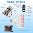 thumbnail image 4 of Moclever 200W Mattress Vacuum Cleaner 16Kpa Handheld Bed Vacuum Cleaner with Ultrasonic & UVC Light 18000 RPM Brushroll Rotation Dual Dust Bins Washable Filters, 4 of 13