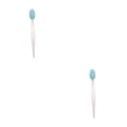 thumbnail image 4 of Vogacara Cepillo de espinillas para la nariz Cepillo de silicona para la nariz Herramienta exfoliante facial de doble cara elástica, azul Azul 2piezas Vogacara CBP148466, 4 of 6