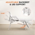 thumbnail image 4 of HOMCOM Portable Massage Table, 3 Section Adjustable Beauty Bed, White, 4 of 10