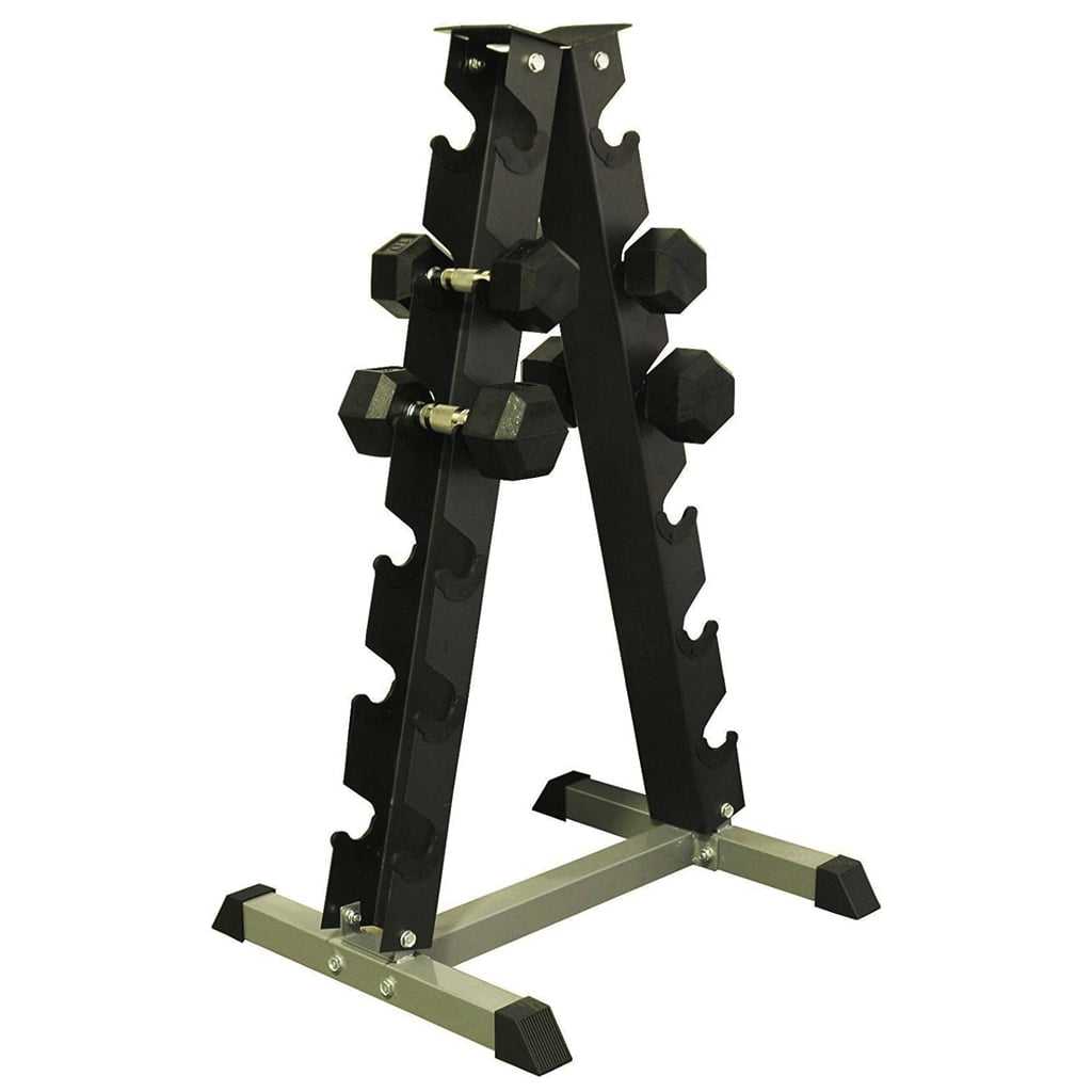 Maximize Floor Space with Our A-Frame Dumbbell Rack Stand - Solid Construction, Anti-Scratch, Holds 6 Pairs