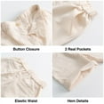 thumbnail image 5 of LOLANTA Boys Linen Suit 4 Piece Summer Gentleman Outfit Kids Dress Vest Shirt Shorts Set for Beach Wedding Graduation, 5 of 7