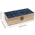 thumbnail image 2 of 7.9×2.3 In Wooden Boxes Durable Easy To Use Dustproof Prevent Slippery Delicate And Cabinet MidnightBlue Geometric Patterns_1, 2 of 8