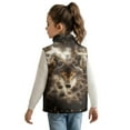 thumbnail image 2 of Uorisanigo Girls Boys Zippered Vest Lightweight Fleece Vest Lightning Wolf Jacket Outwear Fall Winter Trendy Clothing Puffy Sleeveless Zip Front Jacket for Toddler & Kids, 2 of 7