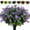 Purple, variant on Morttic 6 Bundles Artificial Fall Flowers, Outdoor UV Resistant Fake Flowers Plastic Greenery Shrubs Plants for Autumn Floral Arrangement, Hanging Baskets, Home Garden Decor (Brown Orange)