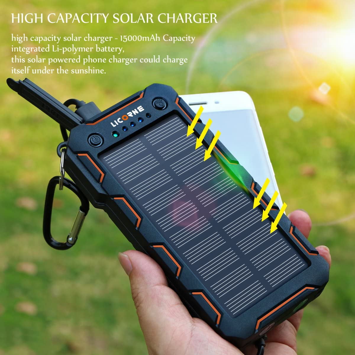 Solar Battery Charger 20000mAh Solar Portable Charger Solar Powered