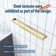 thumbnail image 6 of KOKOSIRI Towel Bar Brushed Gold Bath Towel Holder 24 Inch Kitchen Towel Hanger Rack Stainless Steel Bathroom Hardware Wall Mounted, 1 Pack B4008BG-L24, 6 of 6