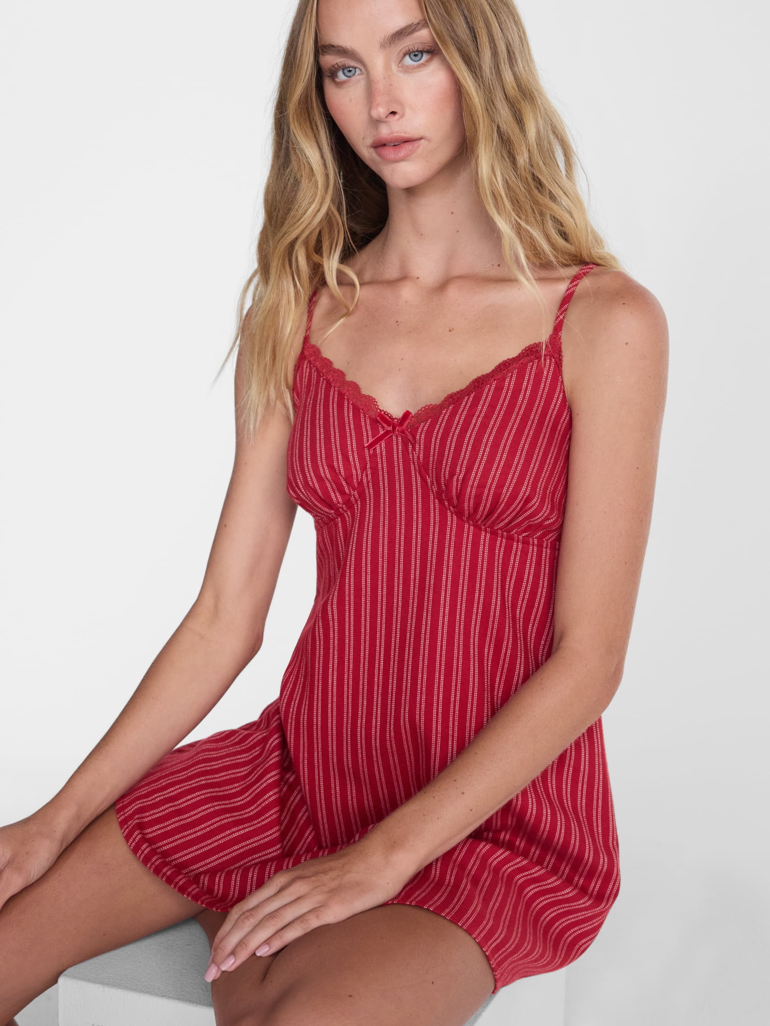 No Boundaries Sleeveless Sleep Slip Dress, Women's XS-XXL