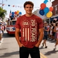thumbnail image 2 of 250 Years America Shirt, 250th Anniversary Casual Polo Tshirt Short Sleeve T Shirt Red Size XXL, 2 of 6