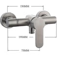 thumbnail image 3 of Wall-mounted Stainless Steel Shower Mixer Tap with Single Lever for Cold and Hot Water, 3 of 5