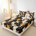 thumbnail image 3 of Manfei Cute Cat Bed Sheets, Abstract Kitten Full Size Sheets, Multicolor, 4 Pieces, 1 Flat Sheet, 1 Fitted Sheet and 2 Pillowcases, 3 of 6