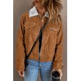 thumbnail image 4 of ABPHQTO Chaqueta de pana marrón con forro de sherpa para mujer, 4 of 5