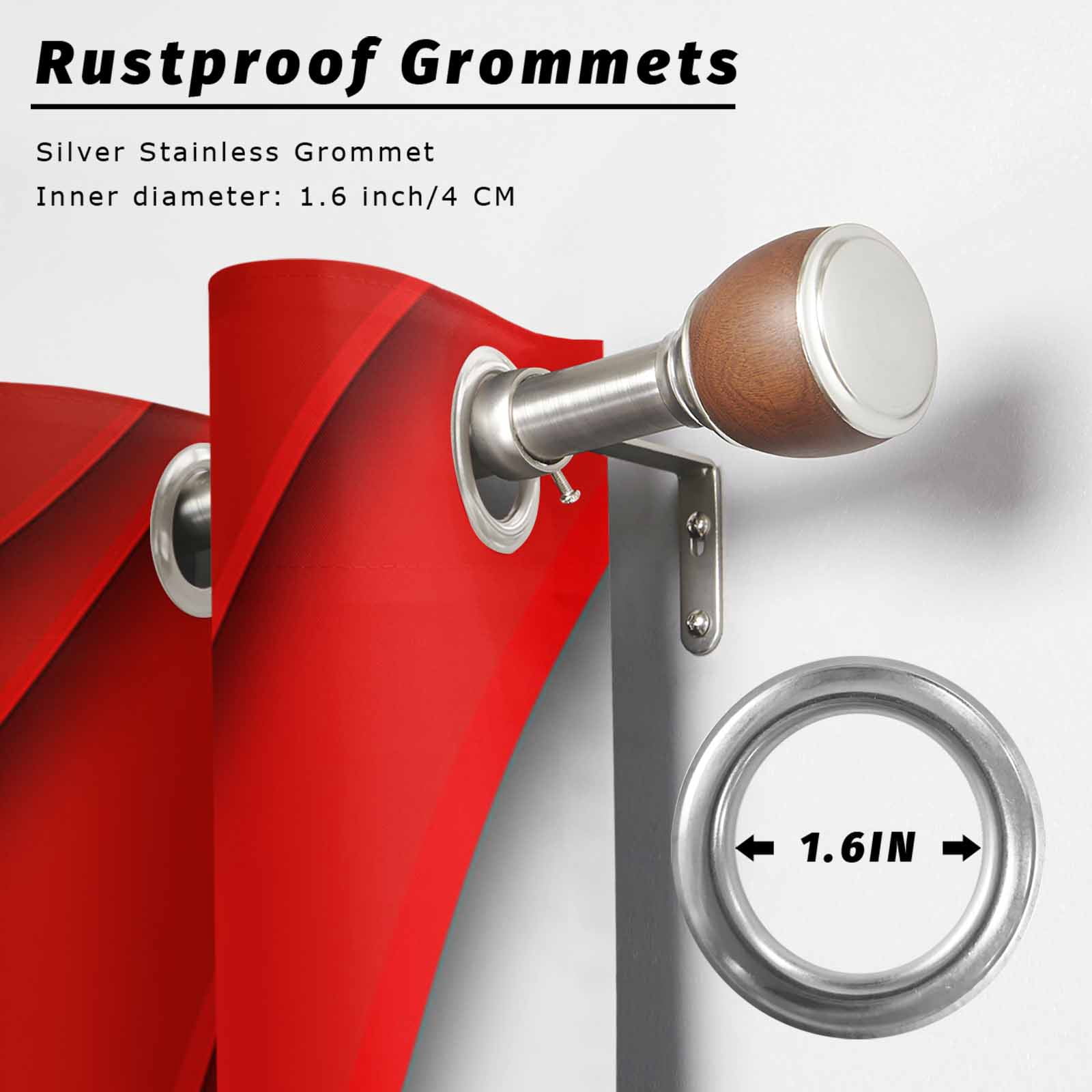 Red Black Ombre Outdoor Curtains for Patio Waterproof,Windproof Privacy Curtains with Weighted Bottom,Modern Geometric Abstract Aesthetics Cream Outside Drapes for Picnic Garage Yard 54"x108" 1 Panel