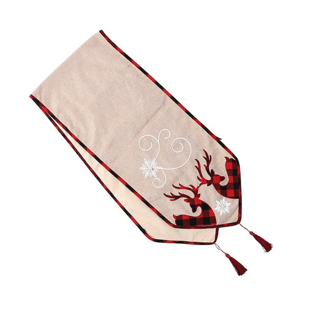 Christmas Table Runner Interesting Tabletop Decorations Exquisite Themed Desk Home Hotel Restaurant Xmas Tablecloth Dining Table Decoration