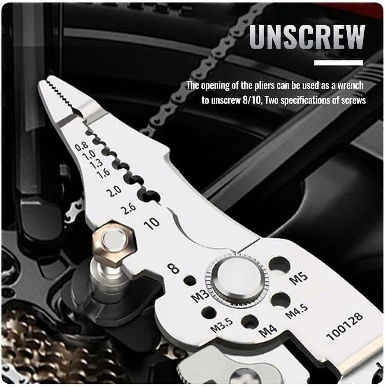 Multifunctional Wire Stripper Crimper Cable Cutter Pliers, Professional Electrical Wire Stripping Tool, Self Adjusting Wire Stripper and Cutter for Electrical Cable Cutting, Crimping Tool（2Pcs）