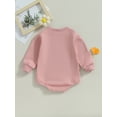 thumbnail image 2 of nvzhuang Baby Girl Romper Casual Long Sleeve Crew Neck Heart Letter Print Bodysuit Newborn Playsuit, 2 of 9