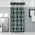 thumbnail image 5 of Black Dark Green Geometric Small Shower Curtain,Waterproof Design and Polyester,Quick-Drying,Weighted Hem,Short Shower Curtains Set for Bathroom W 36 x H 72,Durable and Washable with 8 Hooks, 5 of 6